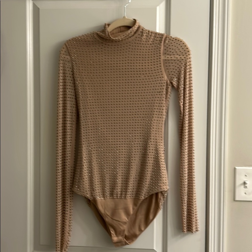 Zara bodysuit neutral with embellishments